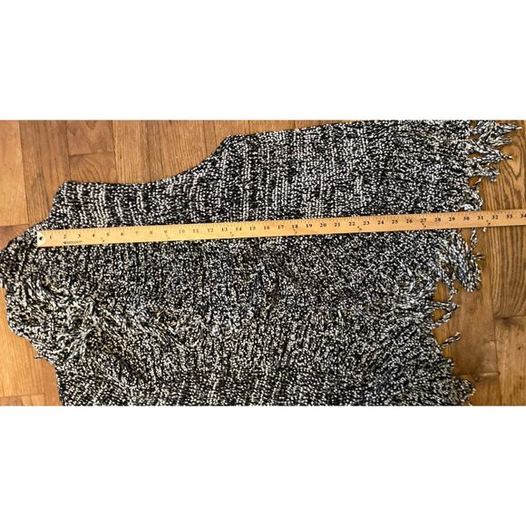 Drapers and Damons Sz 1X Chunky Open Front Fringe Sweater Vest Coastal Grandma - Picture 9 of 10